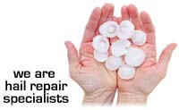 Contact us today about your hail damage